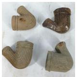 Four clay pipes 1800