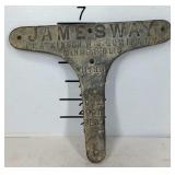 Wall plaque, James way Ft. Atkinson Wis Elmira NY