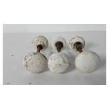 Door hardware, includes three porcelain door