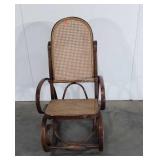 Bentwood cane back rocking chair