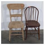 Two wooden chairs