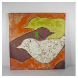 Birds stretched decor canvas, 30x30