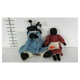 Two Black Americana rag dolls