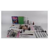 Books (4), cooking accessories, forks, spoons,