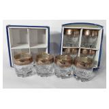 Glassware, eight old fashion glasses, two boxes