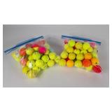 Used Golf balls, 96 colored balls, mixed brands