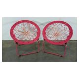 Two bungee chairs, pink, seller code 36