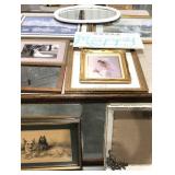 Large wall art group, several nice mirrors, memo