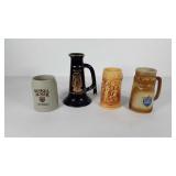 Four steins, including 1978 Spring Valley Fire