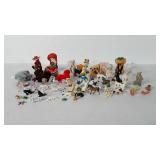 Figurines, includes horses, dogs, cats, mice,