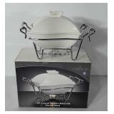 Godinger covered porcelain Baker with warmer