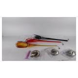 Glass light fixtures (3), not tested