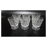Glassware, set of six peanut butter/sherbet