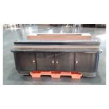 Skid lot of furniture, includes cabinet, bed parts