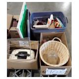 Skid lot of home decor, includes glass vases,