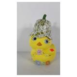 Baby chick cookie jar, 13 inches tall
