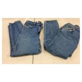 Two pairs of jeans, Carhartt 36x30 and Calvin