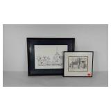 Two signed and numbered prints, both framed and