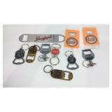 Bottle openers and keychains openers
