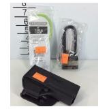 11in cable lock, river lock, and a sig sauer