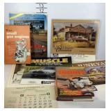 Automotive related calendars and books, two small
