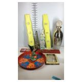 Decorative basket with home decor accents, art