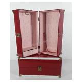 Two doll wardrobe carry cases, 16 x 8 inches