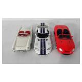Toys, three cars, includes mustang machine III,