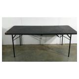 6 ft folding table, black, lightweight, seller