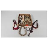 Costume jewelry, necklaces, bracelet, earrings