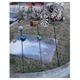 3 Decorative Lawn Stake Ornaments, seller code X9