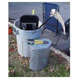 Misc Group, trash can, laundry hamper, skull