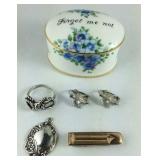 Staffordshire china England Jewelry dish with