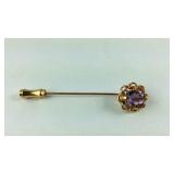 Amethyst  stick pin