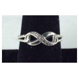 CZ Infinity Band Ring, 2.2 grams Sterling Silver,
