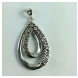 Genuine Diamond Cluster Pendant, 2.5 grams