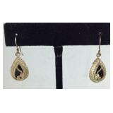 925/12K Black Hills Gold Fish Hook Earrings, 4.7