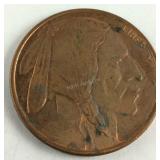 1 Oz Copper Round w/ Toning