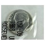 1963 Roosevelt Dime