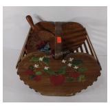 Wooden magazine rack & wall decor