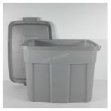 Rubbermaid Roughneck storage tote with lid,  18