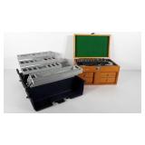 Tool and tackle box, both have some tools and