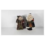 Christmas decor, 16" santa tree topper and 18"