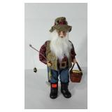 Fishing Santa figure, 19"