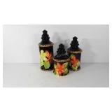 Gates Ware decorative ceramic canisters, 15",