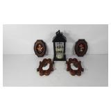 Home decor, wood designed poly mirrors, poly