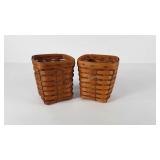 Two Longaberger spoon baskets, 1989 and 1990