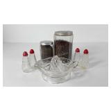 Kitchenwares, glass tea & coffee canisters with