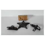 Cast iron star base and two Griffith