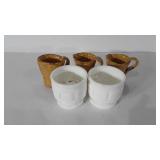 Home decor, includes three pottery mugs, artist
